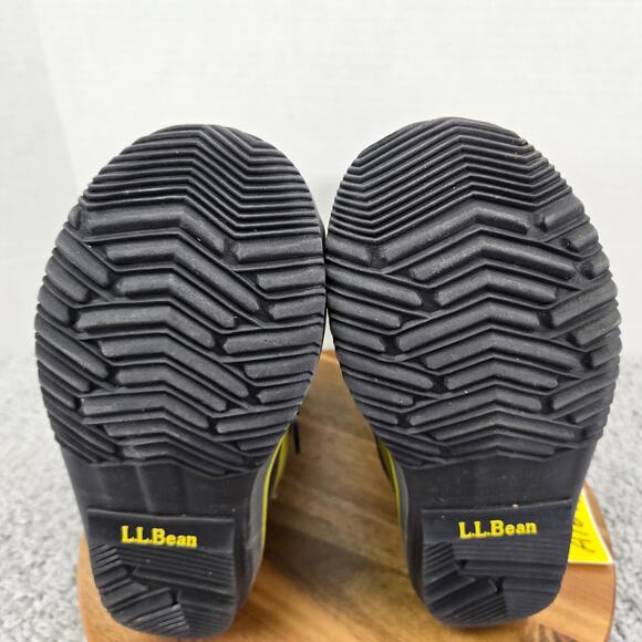 L.L.Bean Blue Suede Leather Black Winter Snow Pac Duck Boots Kids size 4 295601 - Picture 10 of 13